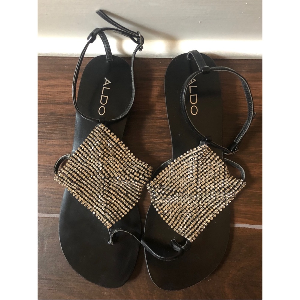Black Sandals with Rhinestones by ALDO